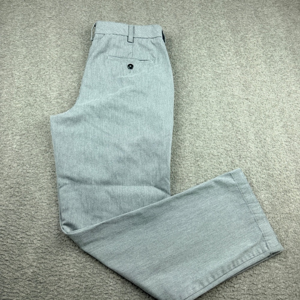Croft & Barrow Straight Fit Pants Men's 32x32 Gray Flat Front Chino Trousers